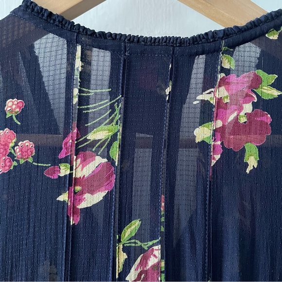 Vintage April Cornell Floral Sheer Midi Dress - Picture 12 of 16